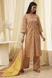 Green Cotton Printed Straight Suit Set image number 0