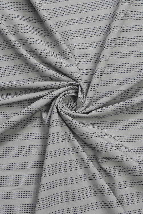 Blue Cotton Woven Unstitched Suit Set image number 2