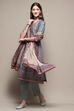 Green Cotton Printed Straight Kurta & Pants Suit Set