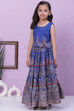 Green Art Silk Flared Lehenga image number 3