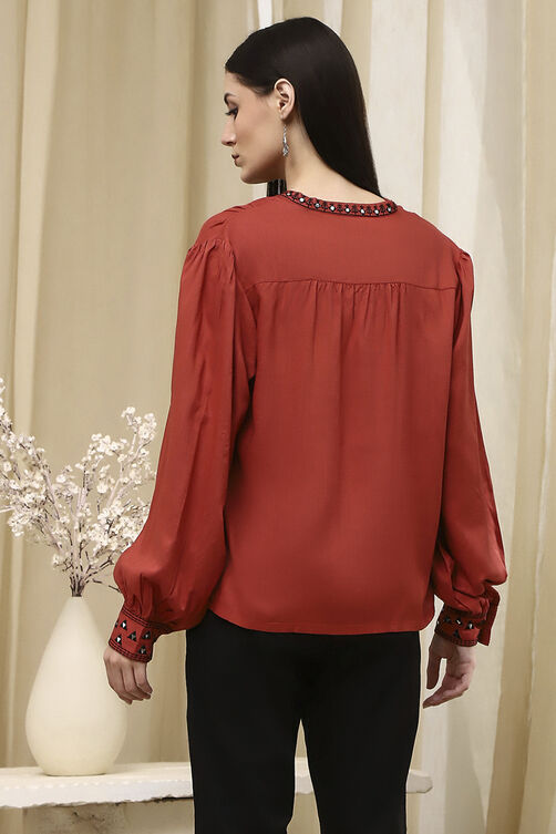 Black Solid Straight Top image number 3