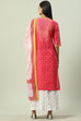 Blue Cotton Straight Kurta Flared Palazzo Suit Set image number 4