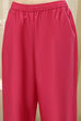 Fuchsia Embroidered Straight Suit Set image number 2