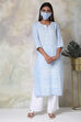 Pink Cotton Straight Printed Kurta image number 5