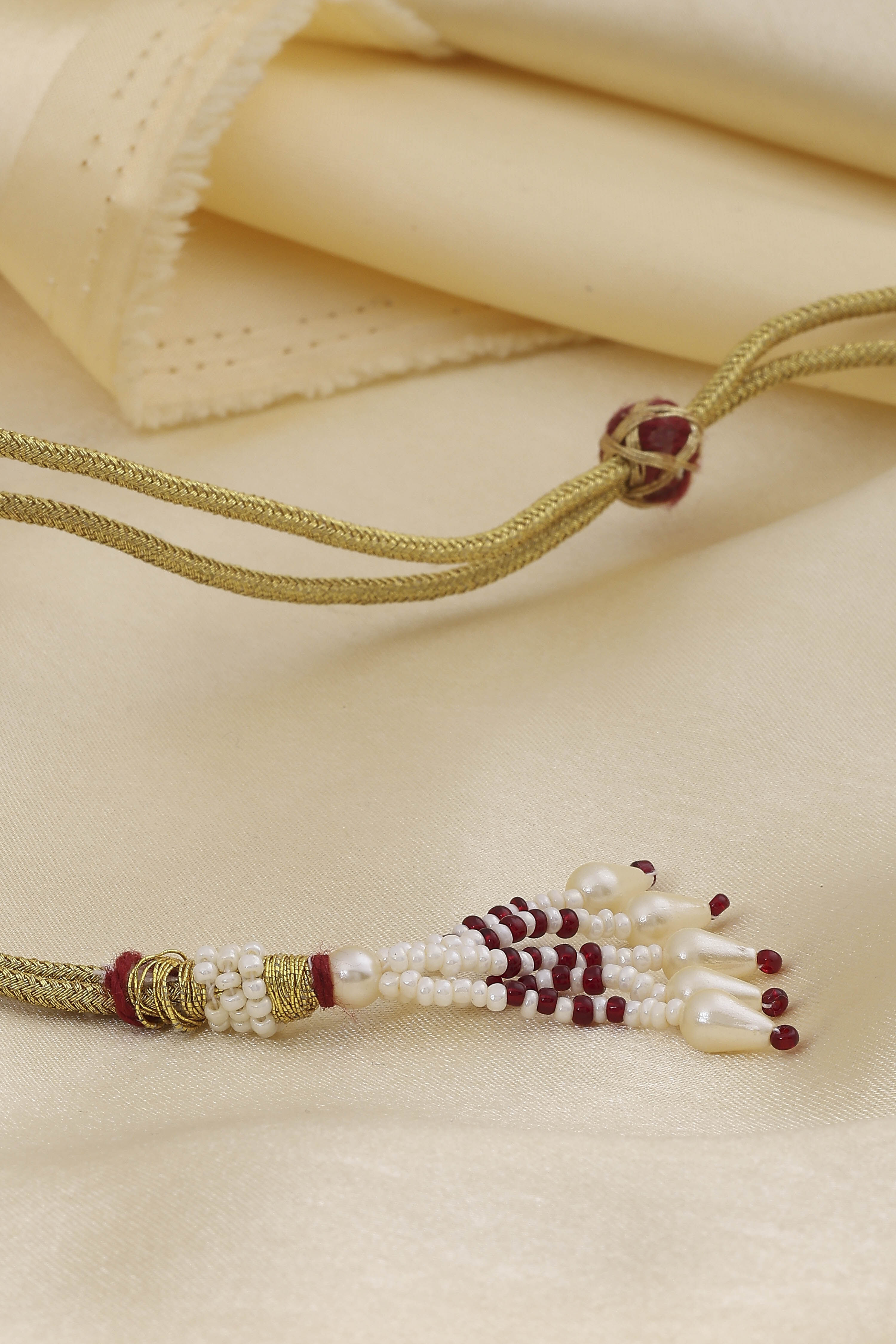 Gold Brass Necklace Set image number 4