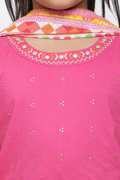 Pink And Yellow Lehenga Set image number 1