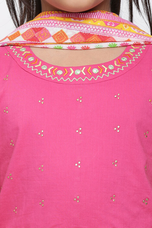 Pink And Yellow Lehenga Set image number 1