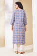 Grey Viscose Rayon Straight Kurta image number 3