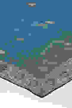 Teal Art Silk Flared Kurta Legging Suit Set image number 3