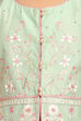 Green And Off White Poly Cotton Lehenga Set image number 1