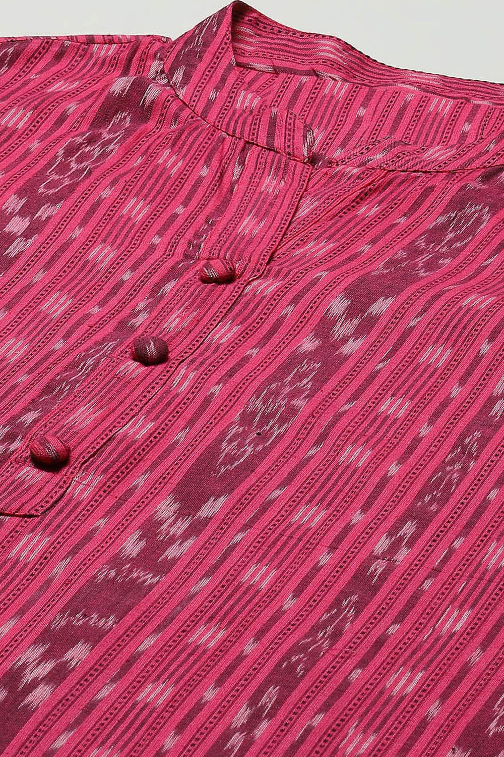 Orange Cotton Unstitched Suit set image number 2