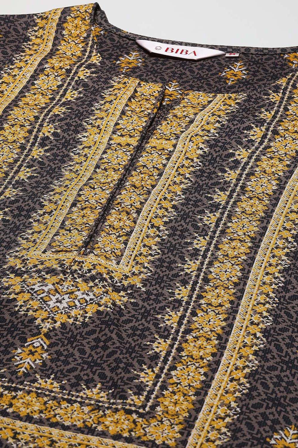 Green LIVA Straight Printed Kurta image number 1