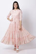 Grey Cotton A-Line Printed Dress image number 0