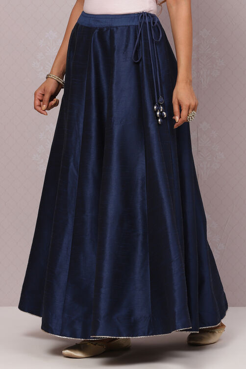Peacock Flared Art Silk Skirts image number 0