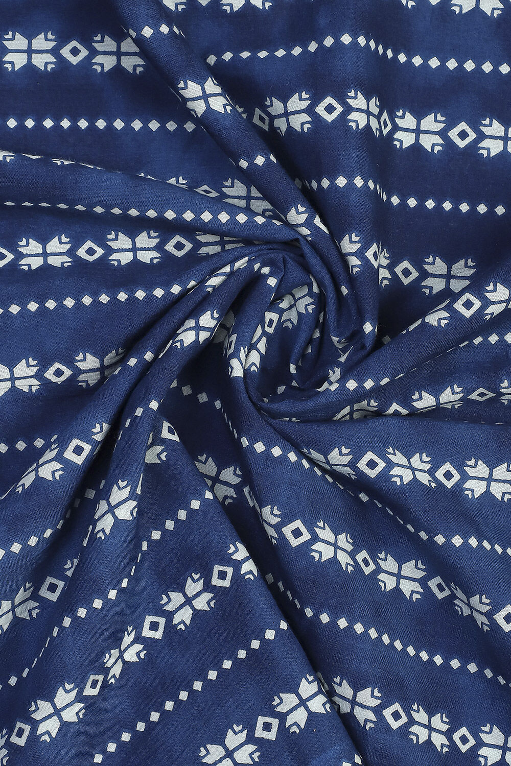 Indigo Cotton Unstitched Suit Set image number 1