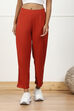 Black Solid Mid-Rise Regular Pants image number 4