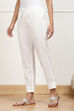 Navy Blue Cotton Solid Regular Pants image number 2
