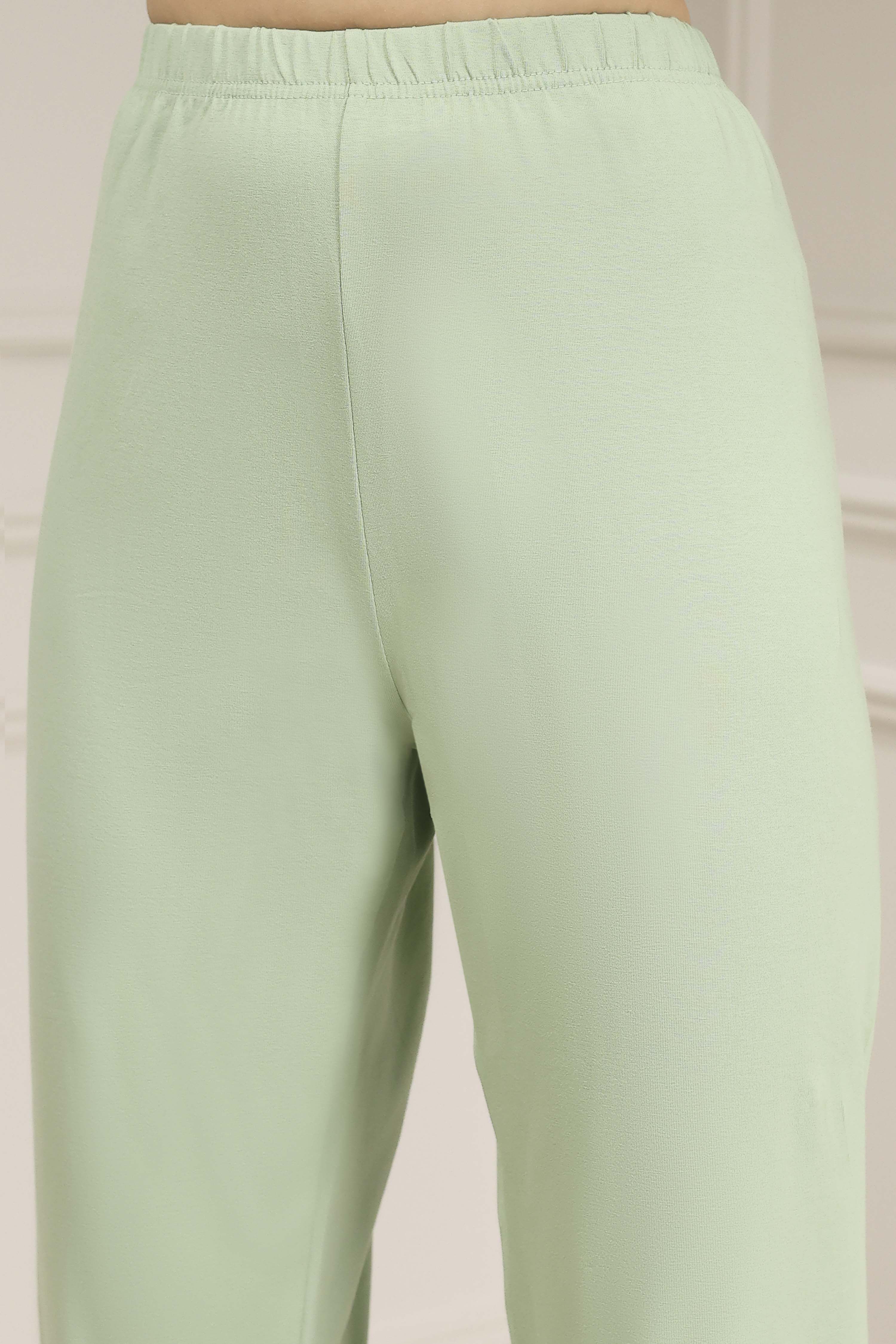 Light Pink Cotton Printed Anarkali Suit Set image number 2