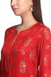 Fuchsia Viscose Straight Printed Kurta image number 1