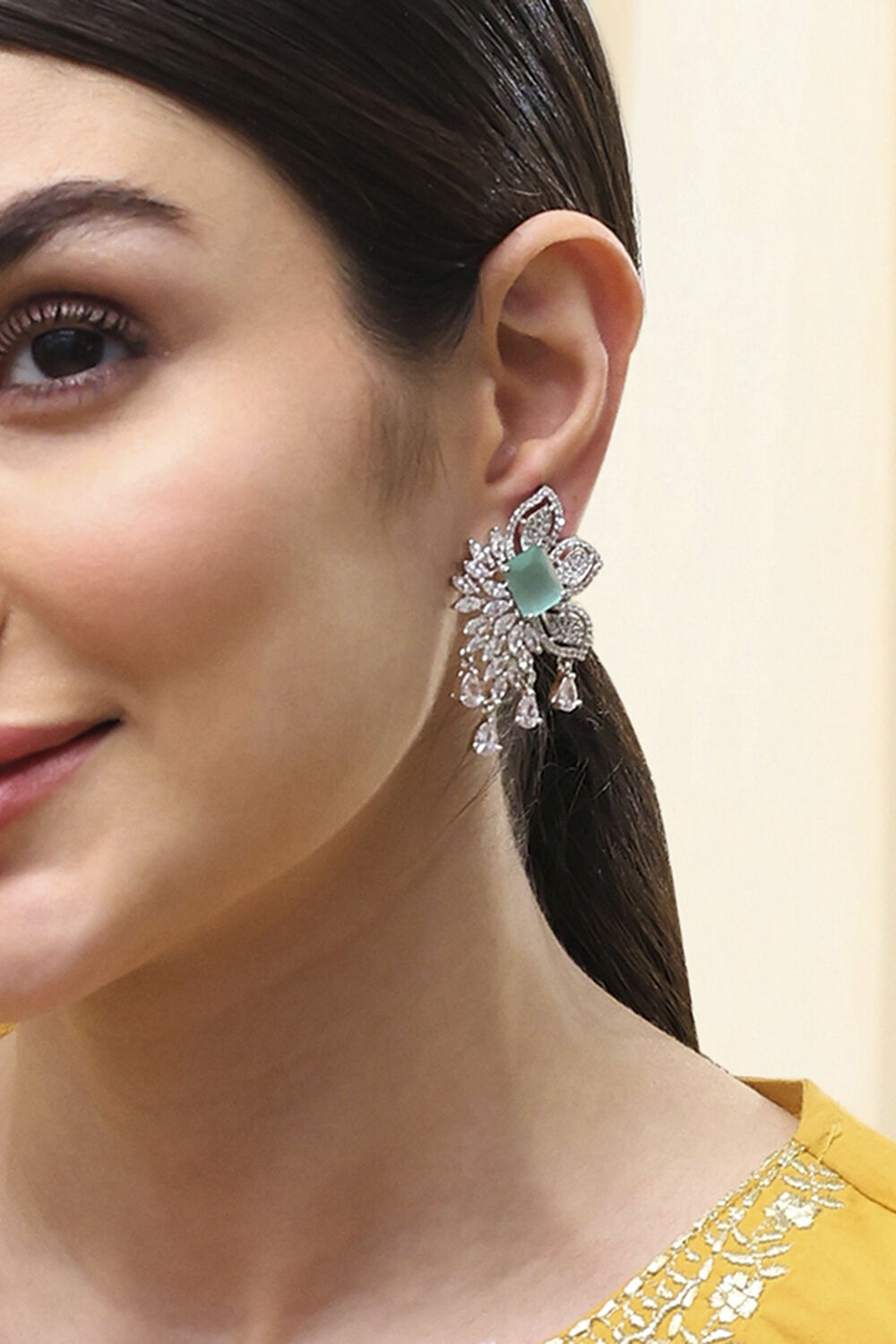 Mint Green Alloy Drop & Danglers image number 1
