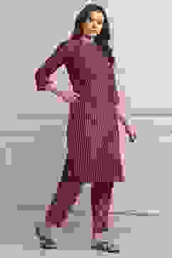 Red Poly Viscose Printed Kurta Set image number 5