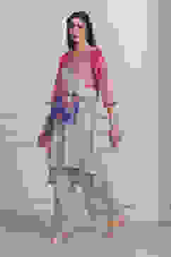 Lilac Printed Straight Kurta Set image number 3