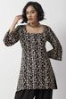 Black Cotton Printed Short Kurti image number 6