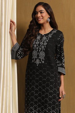 Black Jacquard Straight Set image number 1