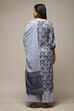 Indigo Cotton Hand Block Print Unstitched Suit Set image number 5