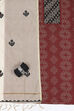 Black Cotton Blend Hand Block Print Unstitched Suit Set image number 1