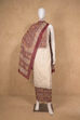 Blue Cotton Printed Unstitched Suit Set image number 4