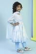 White Cotton Gathered Suit Set image number 5