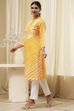 Coral Polyester Straight Kurta image number 2