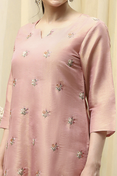 Coral Tissue Machine Embroidered Unstitched Suit Set image number 2