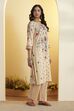 Beige Viscose Rayon Straight Kurta image number 3