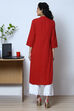 White Cotton Yarndyed Kurta image number 4
