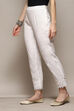 Black Cotton Slim Solid Pants image number 2