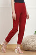 White Cotton Blend Pants image number 3