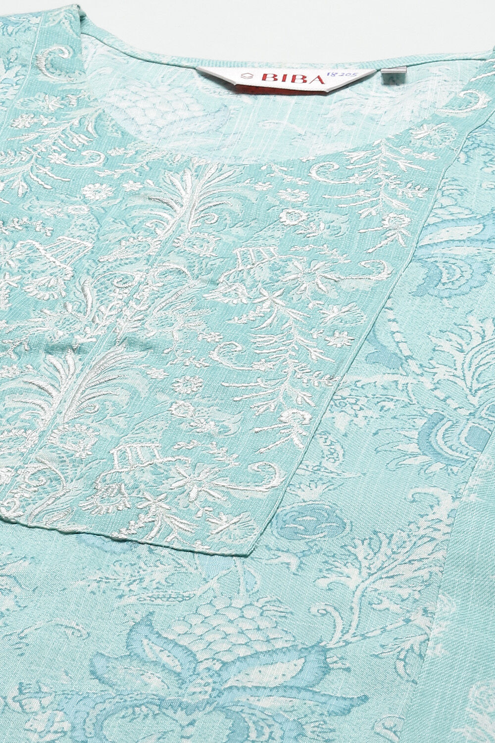 Coral Rayon Straight Printed Kurta image number 1