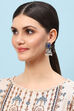 Oxidised Dark Blue Earrings image number 3