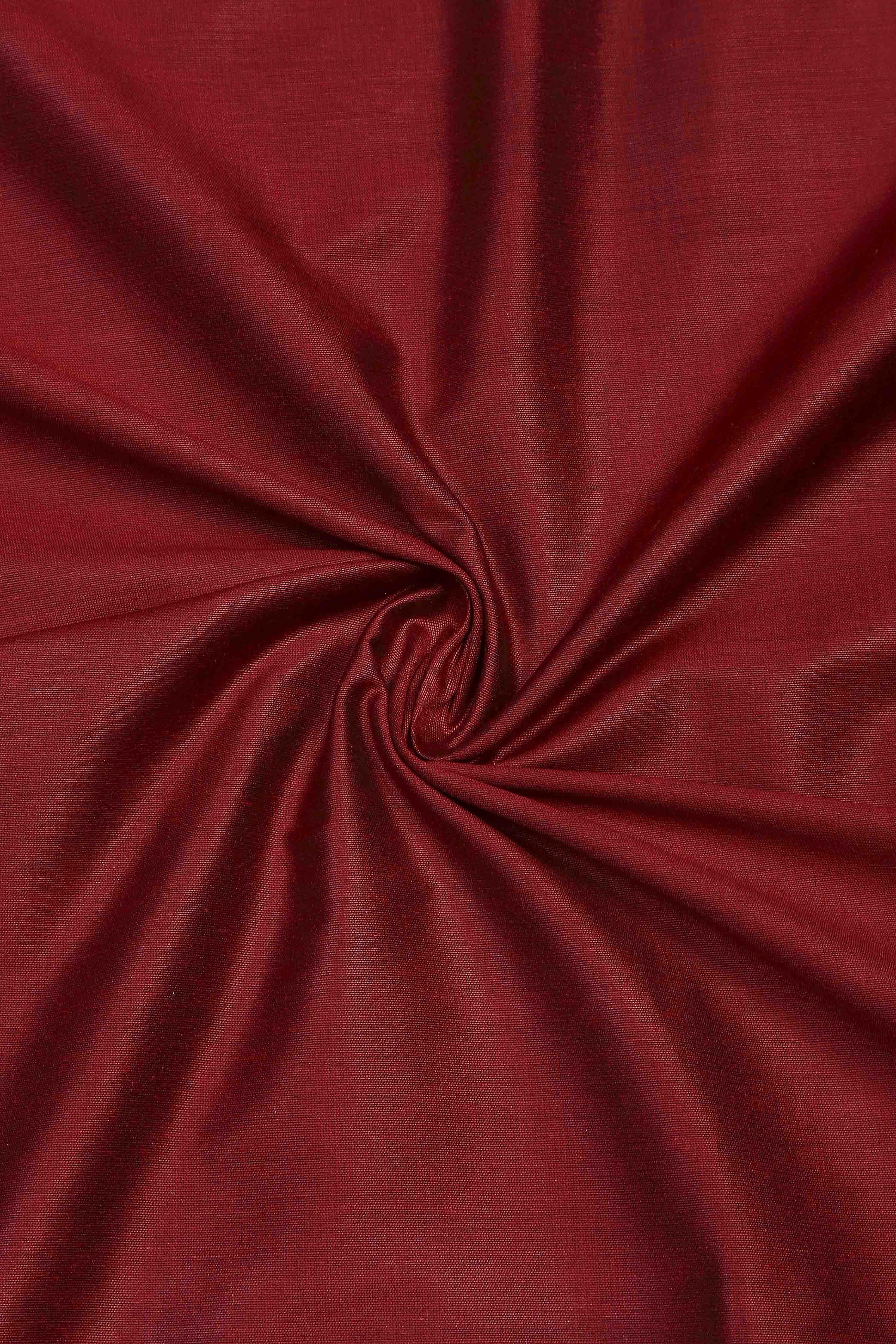 Maroon Banarasi Chanderi Banarasi Print Unstitched Suit Set image number 2