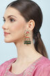 Red Green Meenakari Jhumkas image number 3