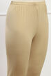 Off White Cotton Lycra Leggings image number 1