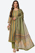 Blue Unstitched dress material Suit Set image number 7