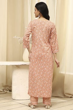 Assorted Cotton Hand Block Print Unstitched Suit Set image number 6
