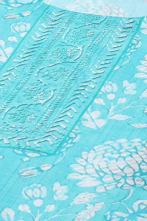 Mustard Cotton Blend Digital Print Unstitched Suit Set image number 2