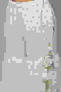 Off White Poly Cotton Straight Kurta Garara Suit Set image number 2