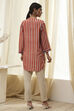 Orange Modal Printed Shirt-Style Short Kurta image number 3