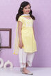 Yellow Cotton Straight Straight Kurta Palazzo Suit Set image number 6