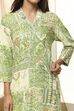 Plum and Off-White Printed Straight Kurta image number 1